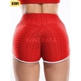 thumbnail image 4 of Women Hot Sexy Workout Booty Shorts Textured High-Waist Tummy Control Sports Yoga Hot Pants, 4 of 4