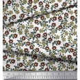 thumbnail image 2 of Soimoi Polyester Crepe Fabric Leaves & Floral Block Print Sewing Fabric Yard 42 Inch Wide, 2 of 3