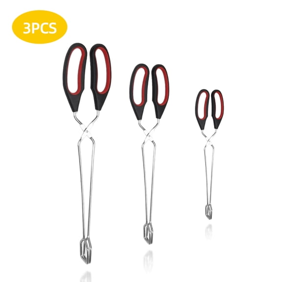 RYLZX 3pack Stainless Steel Scissor Tongs9-inch 10-Inch and 12-Inch Set