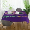 thumbnail image 6 of Coolnut Mardi Gras Tablecloth, Waterproof Washable Polyester Square Table Cover, Durable Tablecloth for Kitchen Dining Table Party Decor, 54"x54", 6 of 7
