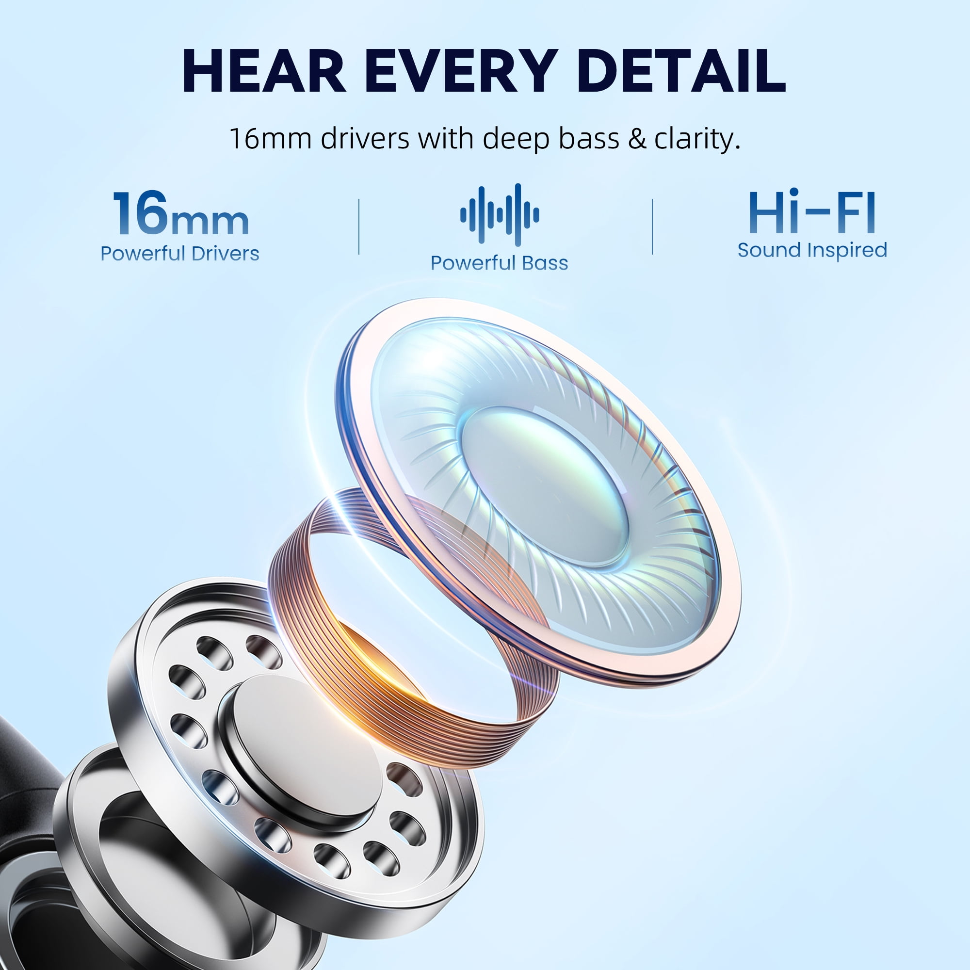 HiFi WALKER T10 Air Bone Conduction Headphones IPX8 Waterproof Bluetooth 5.3, 32GB Storage