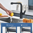 thumbnail image 4 of Square Kitchen Faucet Black, S304 Stainless Steel Modern Sink Faucets with Pull Out Sprayer 2 Modes, Single Handle Faucet Kitchen for RV Bar Sink, 4 of 6