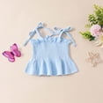 thumbnail image 5 of TOWED22 Girls Baby Adorable 2 Piece Summer Clothes Tank Top Sleeveless Tee and Shorts Sweet Sets Lovely(Blue,18-24 M), 5 of 5