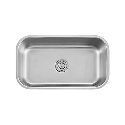 Undermount Hammertone Bar - Z Series Stainless Steel Kitchen, Bar & Prep Undermount Single Bowl Sinks With Strainer (30 W x 18 D)