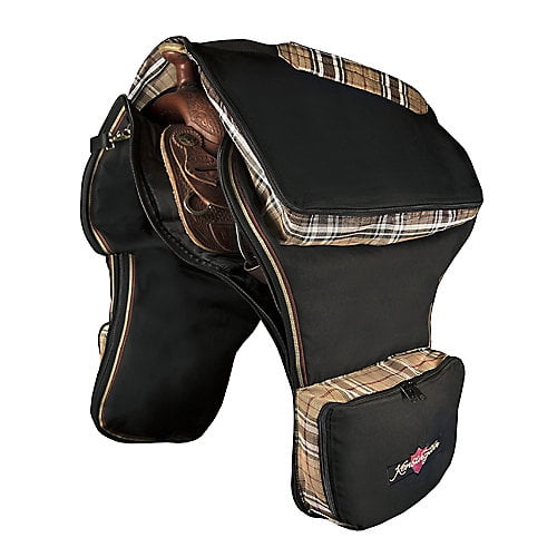 Kensington Western Saddle Carry Bag Black Plaid