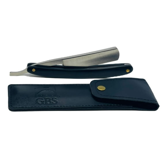 G.B.S Black Wood Shave Ready - Carbon Steel Straight Razor, Cut Throat, Professional - Half Hollow, Manual, Well Balanced Effortless Glide: Durable, Friendly, Wet Shaving