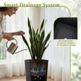 thumbnail image 4 of Devoko 24" Tall Planters for Outdoor Plants Set of 2, Woven-Textured Outdoor Plant Pots with Trays for Patio, Front Porch, 4 of 8