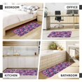 2PCS Kitchen Mats for FloorCool Skull Flower Colorful Non slip
