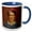 Blue/White, variant on 3drose, Frida Kahlo Painting, 11oz Two-tone Green Mug