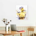 thumbnail image 3 of Nawypu  Yellow Duck Canvas Wall Art Abstract Animal Picture for Wall Decor Little Duck Wearing Wreath Poster Painting Modern Framed Farm Animal Artwork for Baby Room Bathroom Nursery, 3 of 5