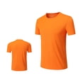 thumbnail image 5 of Women's Workout Tops Short Sleeve Shirts Quick Dry Athletic Sun Protection Rash Guard for Women Saffron XL, 5 of 5