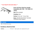 thumbnail image 2 of Front Left Driver Side Door Handle - Compatible with 1983 - 1991 GMC S15 Jimmy 1984 1985 1986 1987 1988 1989 1990, 2 of 2