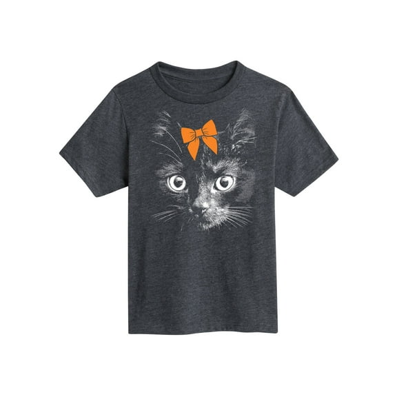 Instant Message - Black Cat Face-YOUTH SHORT SLEEVE TEE