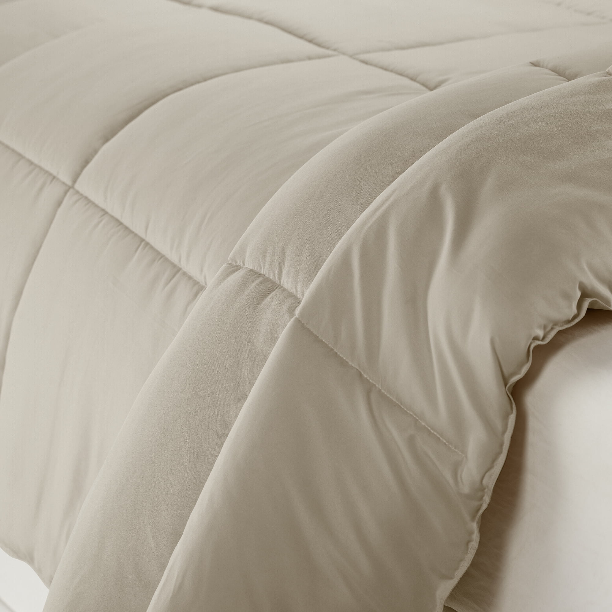 Serta Simply 3-Piece Clean Antimicrobial Khaki Beige Comforter Set, King