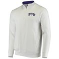 thumbnail image 2 of Men's Colosseum White TCU Horned Frogs Tortugas Logo Quarter-Zip Jacket, 2 of 3