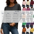 thumbnail image 3 of yillto Tshirts for Womens Long Sleeve Basic Shirts Sofy Stretchy Crew Neck Solid Color Loose Tees, 3 of 7