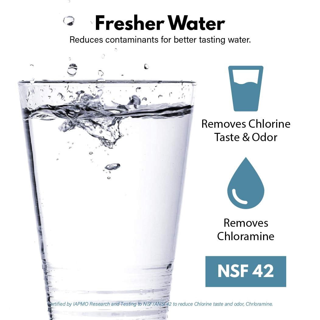 NSF 42, 53, 401 Replacement Refrigerator Water Filter Compatible with GE SmartWater GSWF, 238C2334P001, Kenmore 46-9914, 469914, 9914-2 Pack