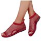 thumbnail image 3 of Bmisegm Women Shoes Flat Sandals Fashionable One Slip Mesh Open Toe Sandals Sandals Women Summer Red 8.5, 3 of 6