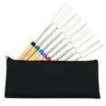 thumbnail image 4 of 8Pcs Marshmallow Roasting Sticks, Hot Dog wiener Roasting Sticks 11.8''-32" Stainless Steel Telescoping Barbecue Forks with Hop-pocket for Safe Campfire Bonfire Kids Camping, Skewers(8 Colors), 4 of 9