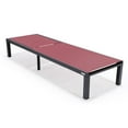 thumbnail image 4 of LeisureMod Outdoor Chaise Lounge Chair with Aluminum Frame and Sling Fabric Seat Adjustable Reclining Positions for Modern Home, Patio, Backyard Marlin Collection Set of 2 in Burgundy, 4 of 10