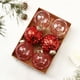 thumbnail image 4 of Juego de adornos para árboles de Navidad de 6 piezas Pelotas pintadas transparentes | Decoraciones navideñas inquebrantables de 8 cm | Esferas de decoración colgantes festivas | Diseño Único Pintado, 4 of 7