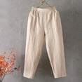 thumbnail image 2 of Lixiuxyad Casual Pants for Women "Women's Lightweight Casual Plus Size White Loose Fit High Waisted Crop Pants" Yellow, 2 of 3