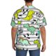 thumbnail image 3 of Fotbe Funny Dinosaurs on Stripes Camisa Estampada de Manga Corta para Hombre, Casual de Verano, Estilo Playero, Sin Arrugas-X-Large, 3 of 5