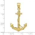 thumbnail image 3 of FB Jewels 10K Yellow Gold 3D Anchor with Rope Pendant, 3 of 3