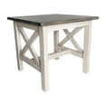 thumbnail image 2 of Merrick Lane Rustic End Table, Farmhouse Style Solid Wood Accent Table in Acacia Gray and Rustic White, 2 of 11
