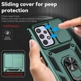 thumbnail image 3 of JTCASES for Samsung Galaxy A53 5G Case, Heavy Duty Protection Magnetic Car Mount Rotating Stand [Slide Camera Window] Rugged Shockproof Anti-fall Shell for Samsung A53 5G, Darkgreen, 3 of 9