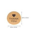 thumbnail image 4 of Thank You Letter Stickers Self Adhesive Kraft Paper for Gift Packaging and Decoration Multi Color 100 Pieces, 4 of 4