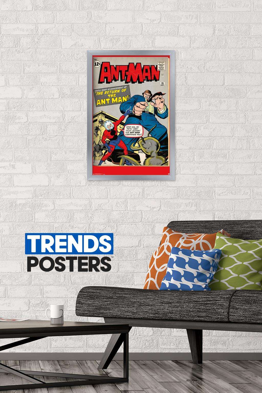 Marvel Comics - Ant-Man - ReVised Cover 27 Wall Poster, 14.725" x 22.375", Framed