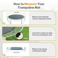 thumbnail image 2 of Aoodor Trampoline Replacement Mat, Jumping Mat Fits 10 ft Frame, Universal Jumping Round Trampoline Mat with 60 V-Rings, Only Fit 5.5" Spring Length, 2 of 7