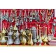 thumbnail image 2 of Wilson, Emily M. 18x13 White Modern Wood Framed Museum Art Print Titled - Middle East-Arabian Peninsula-Oman-Ad Dakhiliyah-Nizwa-Traditional tea pots and jewelry for sale, 2 of 4