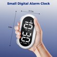 thumbnail image 2 of Reloj digital USCCE Small para dormitorio con 4 alarmas de volumen, color blanco, 2 of 8