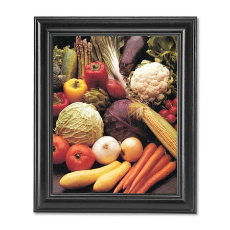 Peppers Framed - Squash Carrots Corn Peppers Onions Kitchen Photo Wall Picture Black Framed
