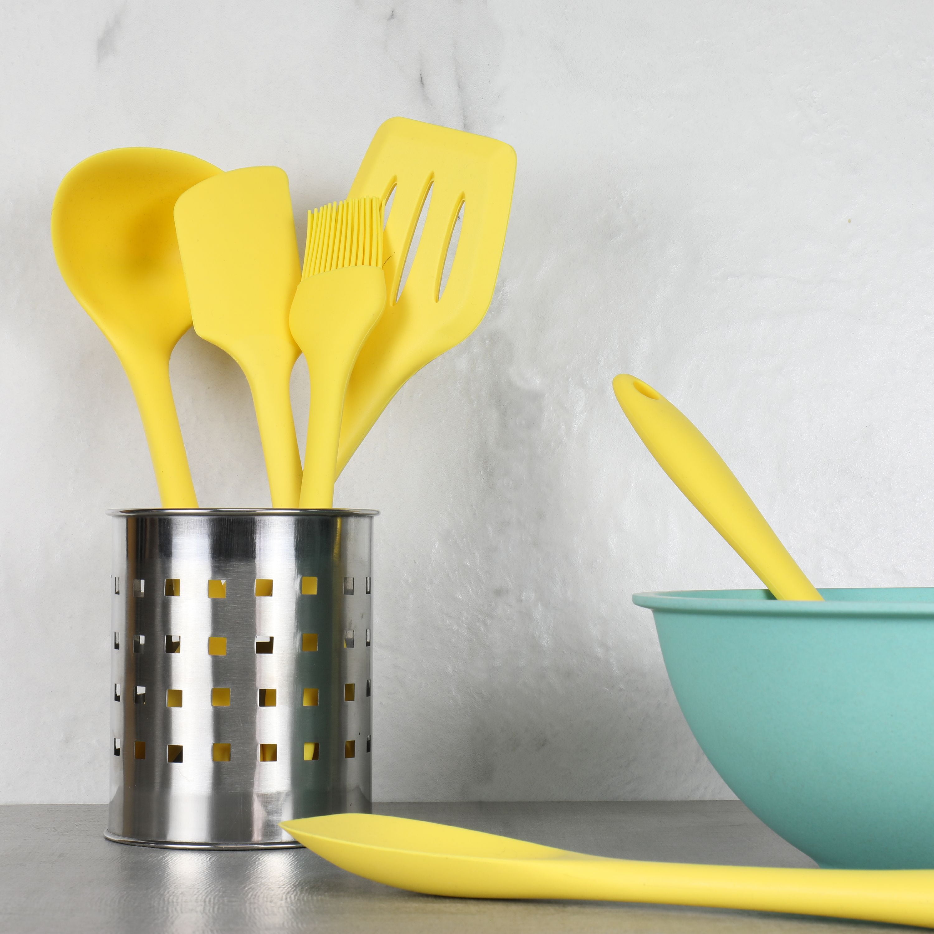 yellow silicone spatula