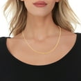 thumbnail image 2 of Floreo 14k Yellow Gold .8mm or 1.1mm or 1.3mm or 1.8mm Singapore Chain Necklace, 2 of 4