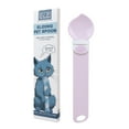 thumbnail image 1 of Cuchara dispensadora de premios para gatos - comedero lavable para mascotas con agujero colgante, herramienta multifuncional para exprimir comida húmeda y enlatada, verde/morado/amarillo, 1 of 5