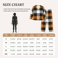 thumbnail image 6 of Junzan Orange Plaid Print Womens Pajama Sets,Long Sleeve Button Down For Women Pjs 2 Piece, 6 of 9