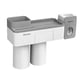 thumbnail image 3 of Soporte para cepillos de dientes Loviver, dispensador automático de pasta de dientes, organizador de baño para montaje en pared. 2 tazas de gris, 3 of 9