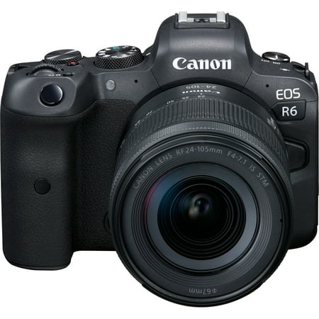 Canon - EOS R6 Mirrorless Camera with RF 24-105mm f/4-7.1 IS STM Lens - Black