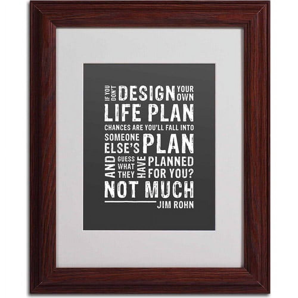 Trademark Fine Art "Design Your Own Life" Canvas Art by Megan Romo, Wood Frame