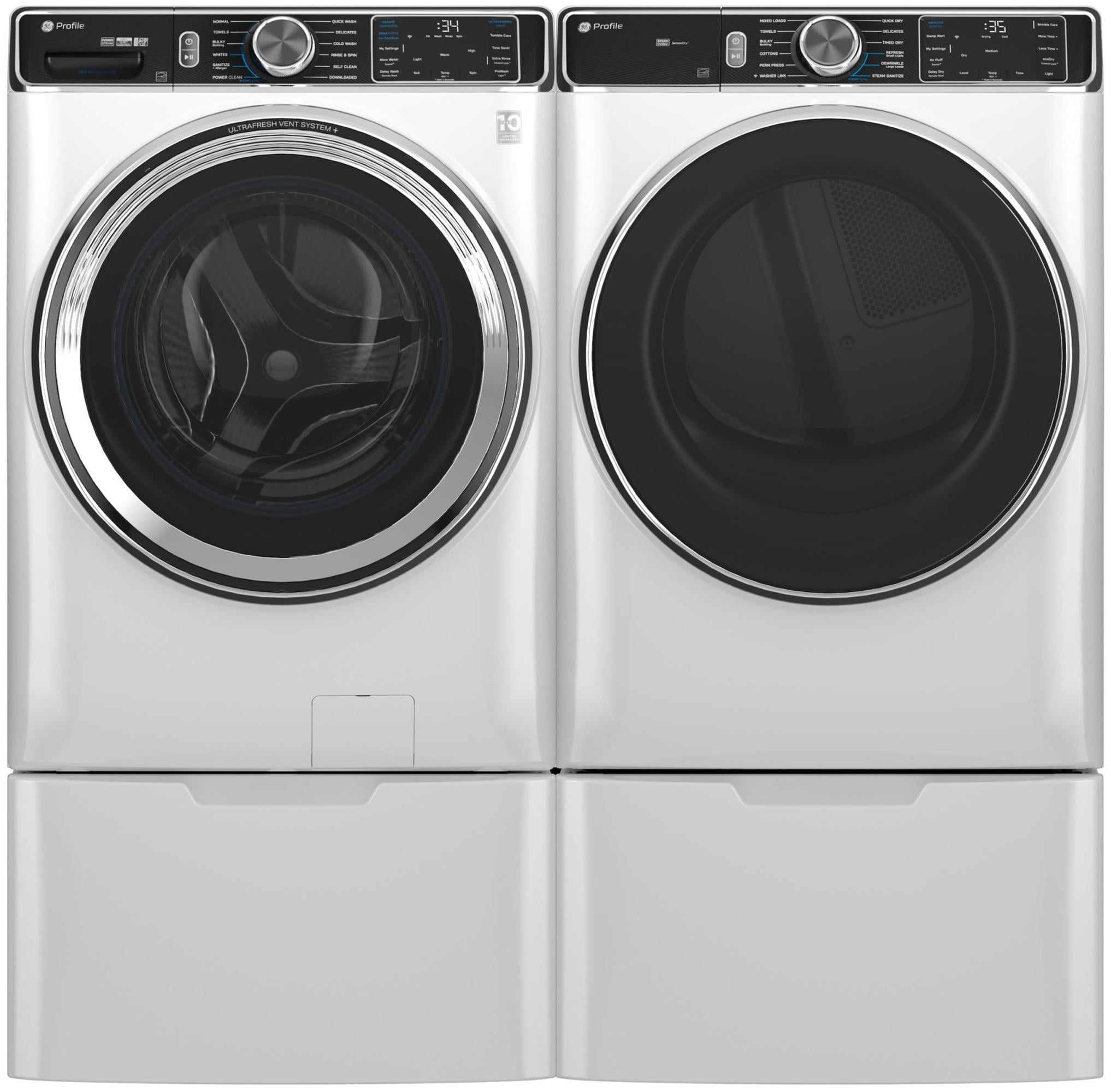Ge Profile Pfd87gs 28" Wide 7.8 Cu. Ft. Energy Star Certified Gas Dryer - White
