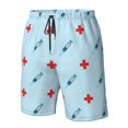 thumbnail image 4 of Fotbe Syringe And Red Cross Trajes de Baño Estampados para Hombre, Shorts de Verano de Secado Rápido, Ropa de Playa, Bañadores-Medium, 4 of 6