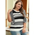 thumbnail image 5 of Ushdele Flirty Striped Vest - Plus Size Fit, Stand Out Stylish!, 5 of 8