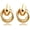 D-Polished Circle-Gold, variant on Chunky Gold Earrings for Women - Double Knots 14K Real Gold Plated Hypoallergenic Nickel Free Jewelry Dangle, Dainty Statement Knot Drop Earrings for Womens Trendy[u0931]