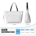 thumbnail image 4 of Pofeuu Cute Rabbit Print Beach Bag,Waterproof Sandproof Beach Tote Bag, Large Capacity Foldable Beach Bags for Women, 4 of 7