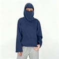 thumbnail image 4 of Boys Girls Zip Up Hoodie with Built-In Face Mask Fleece Hooded Sweatshirt Fall Winter Soft Warm Pullover for Youth, 4 of 7