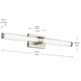 thumbnail image 4 of 55239NILED Kichler Lighting Laurene - 96W 2 LED Large Linear Bath Vanity-5 Inch Tall and 31 Inch Wide-Brushed Nickel Finish, 4 of 4